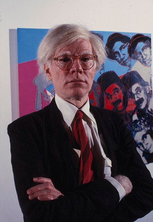 Andy Warhol at the Jewish Museum (by Bernard Gotfryd)