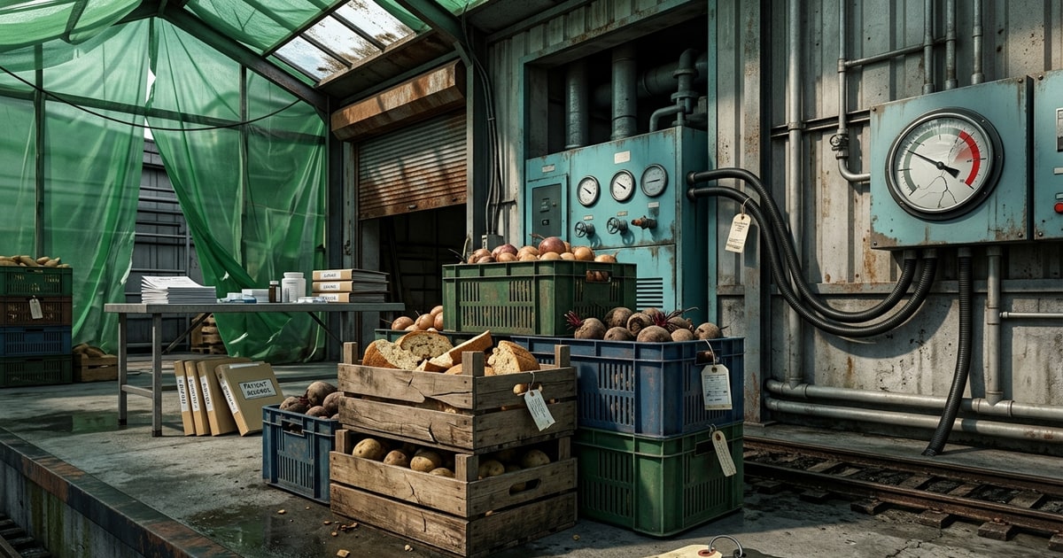 Austere editorial image representing the Pressure Systems edition “Breadbaskets Fracture, Energy Imbalances Rise, and Care Crises Deepen”.