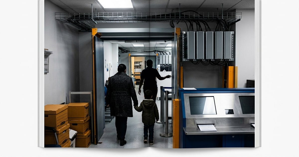 Austere editorial image representing the Pressure Systems edition “OpenAI Sued, Child Labor, and AI's Capture of Youth”.