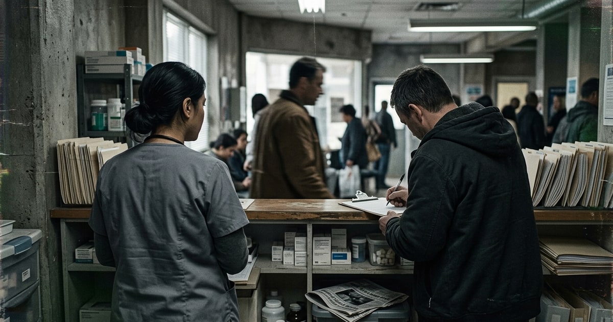 Austere editorial image representing the Pressure Systems edition “Voter Databases and Synthetic Opioids Stress-Test the Midterm State”.