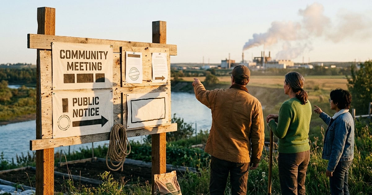 Austere editorial image representing the Pressure Systems edition “Memphis Factories and Michigan Townships Resist Data Center Enclosure”.