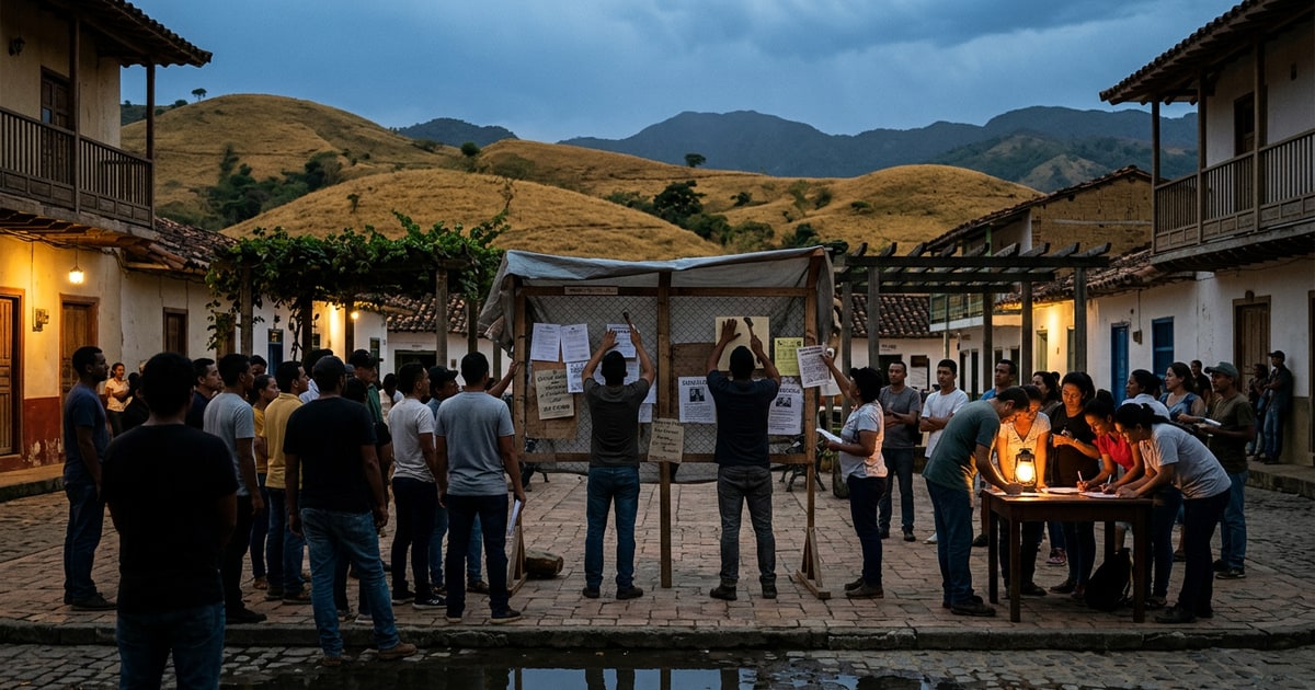Austere editorial image representing the Pressure Systems edition “De la Espriella Wins Colombia Under Shadow of Digital Meddling”.