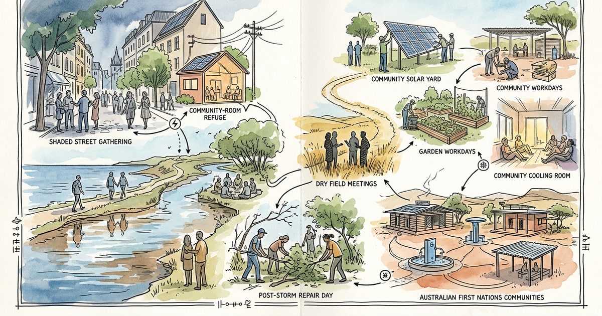Austere editorial image representing the Pressure Systems edition “European Power Grids and First Nations Communities Buckle Under Extreme Heat”.