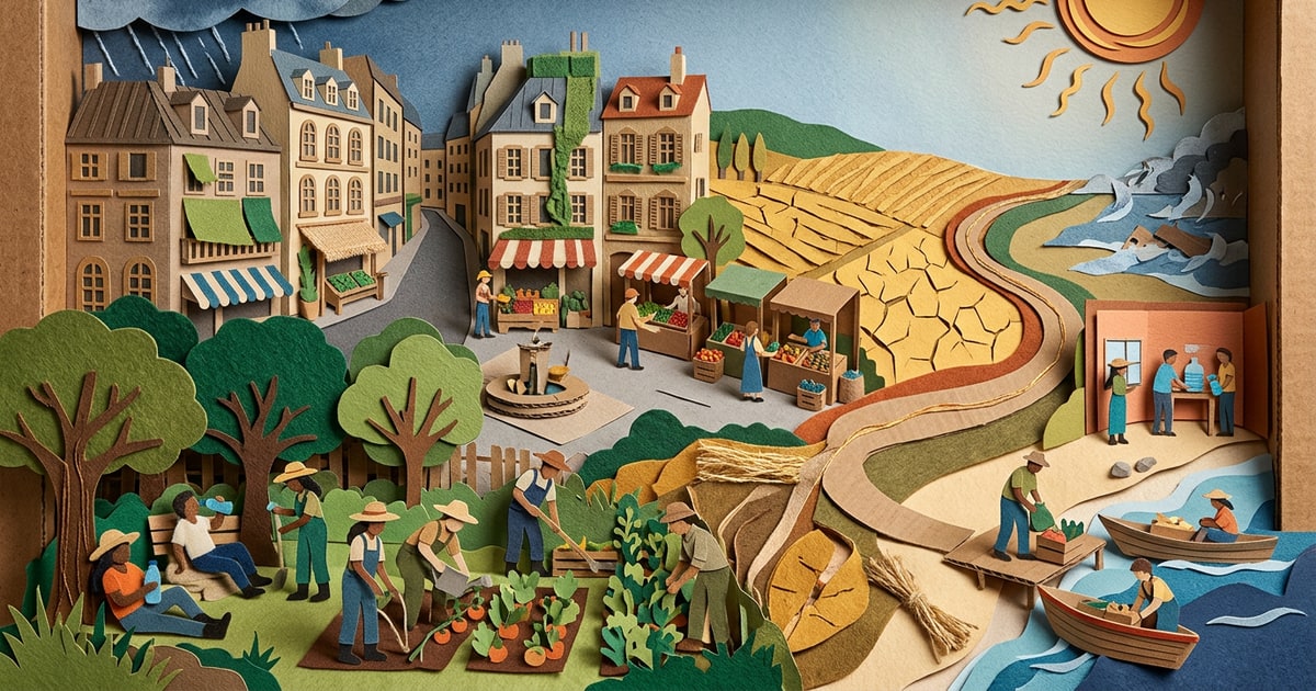 Austere editorial image representing the Pressure Systems edition “European Outdoor Workers and Global Food Chains Buckle Under Record Heat”.