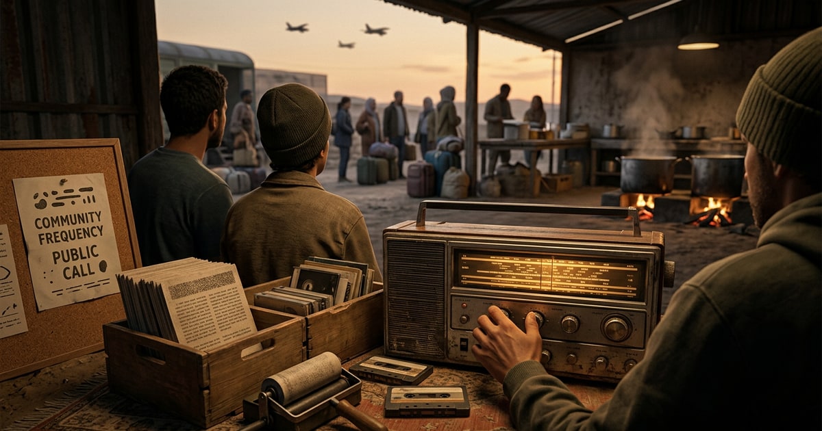 Austere editorial image representing the Pressure Systems edition “Drones Replace Warships While Soldiers Face Domestic Violence”.