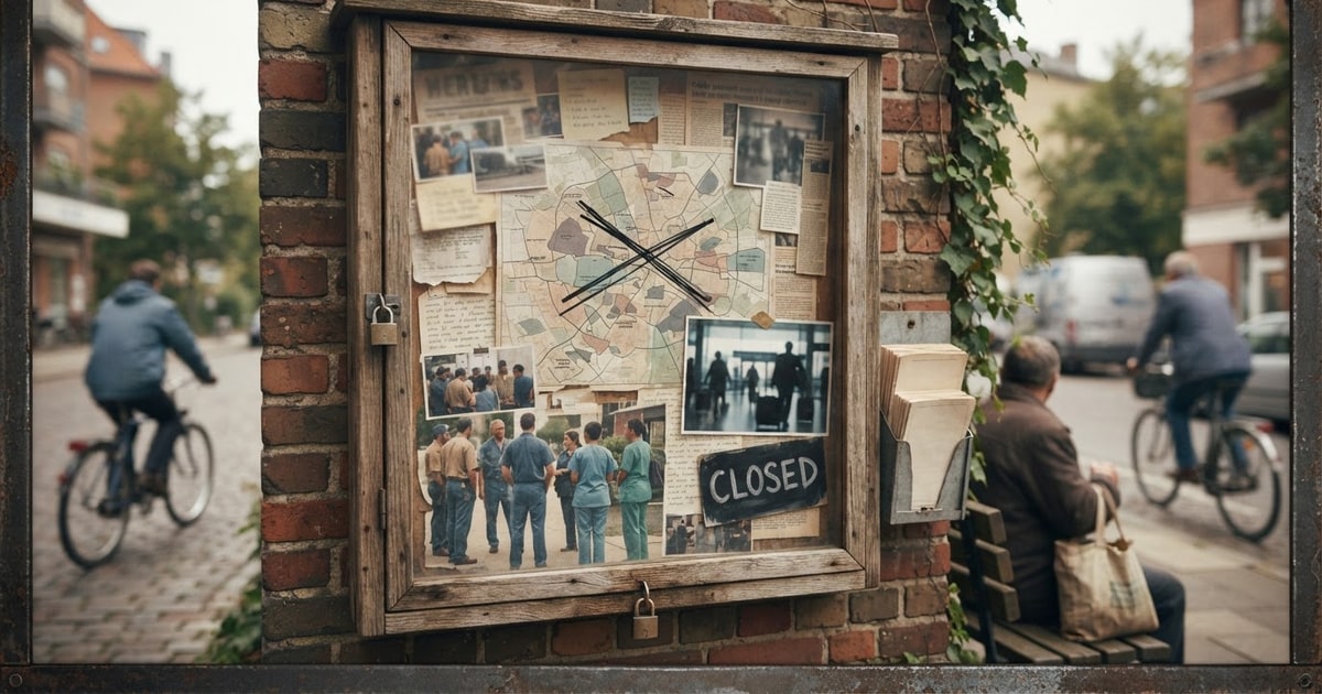 Austere editorial image representing the Pressure Systems edition “Police Boards and Airport Security Hide Behind Deleted Records”.