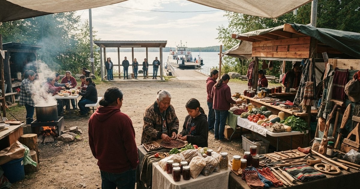 Austere editorial image representing the Pressure Systems edition “European Waste Exports and Ontario Recycling Cuts Squeeze Indigenous Lands”.