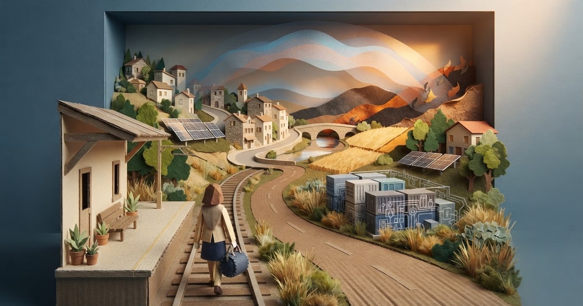 Austere editorial image representing the Pressure Systems edition “Wildfires and Heat Domes Strain European Infrastructure Networks”.